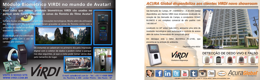 Módulo Biométrico VIRDI no mundo de Avatar!